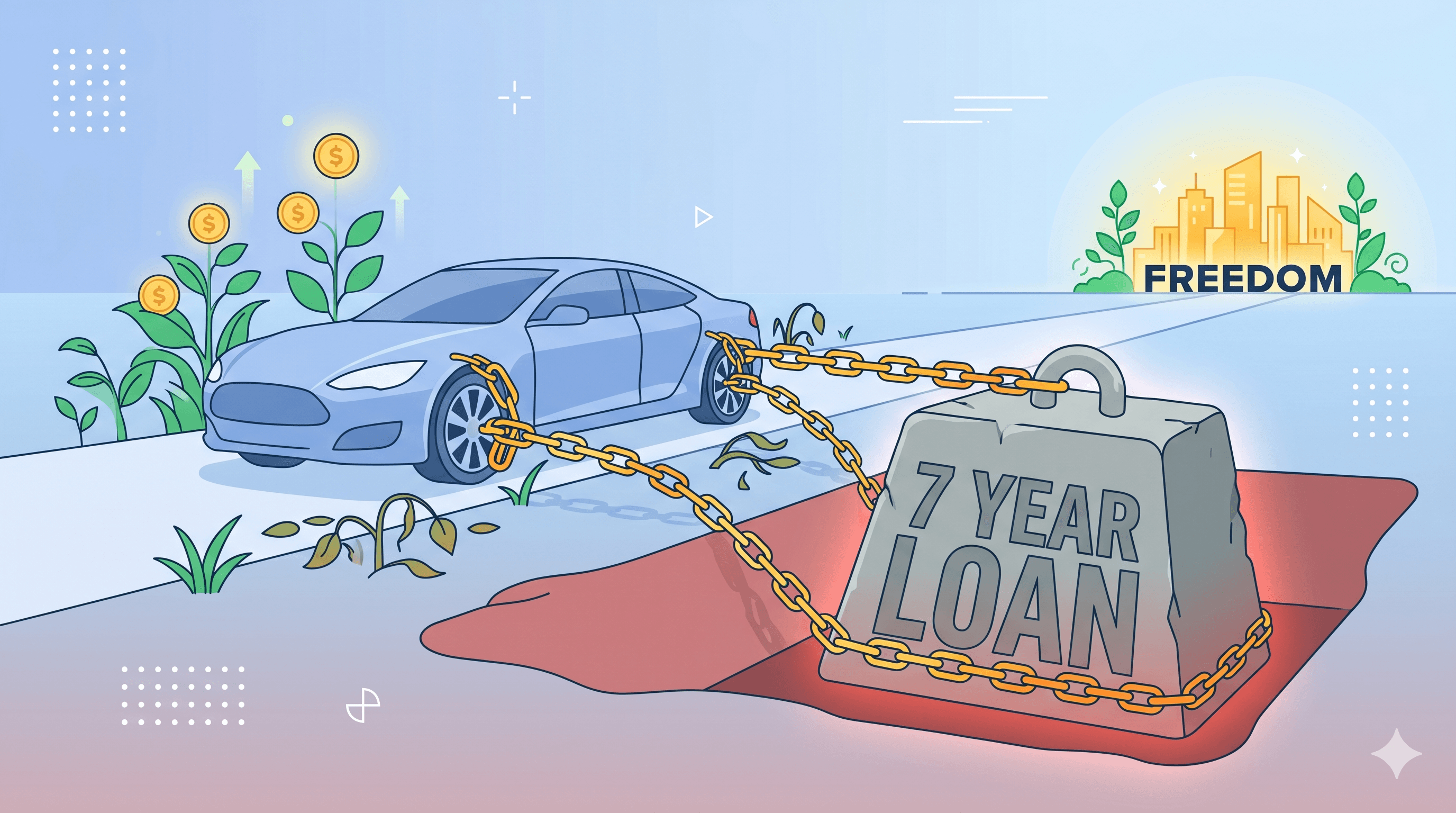 The 7-Year Car Loan Trap: Why 4 in 10 Americans Now Finance Cars Into Debt (And How to Escape)