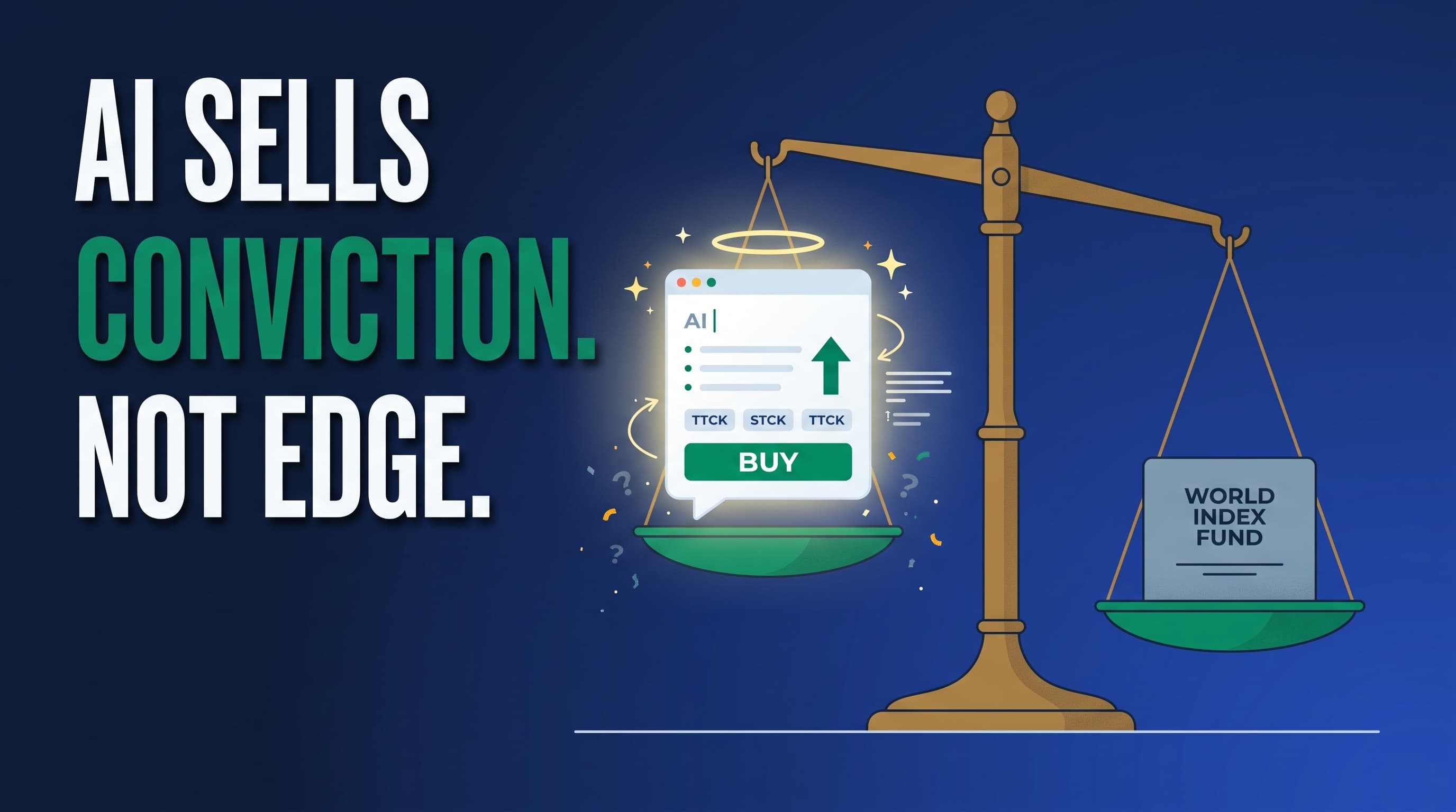 AI Investing Advice Sells Conviction, Not an Edge. I Build a Money Tool and I Still Buy One Boring Fund.