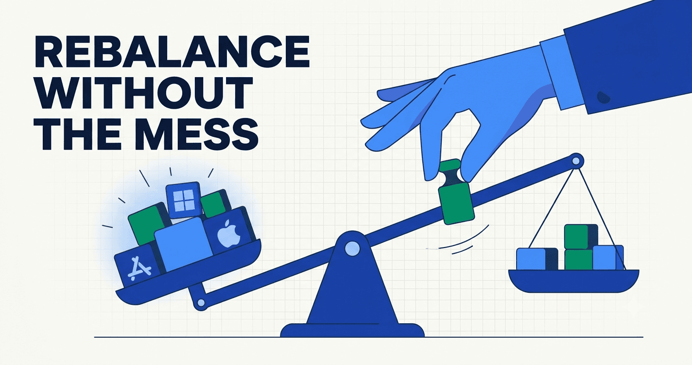How to Rebalance Your Portfolio in 2026 (Without Creating a Tax Mess or Doing It Every Quarter)