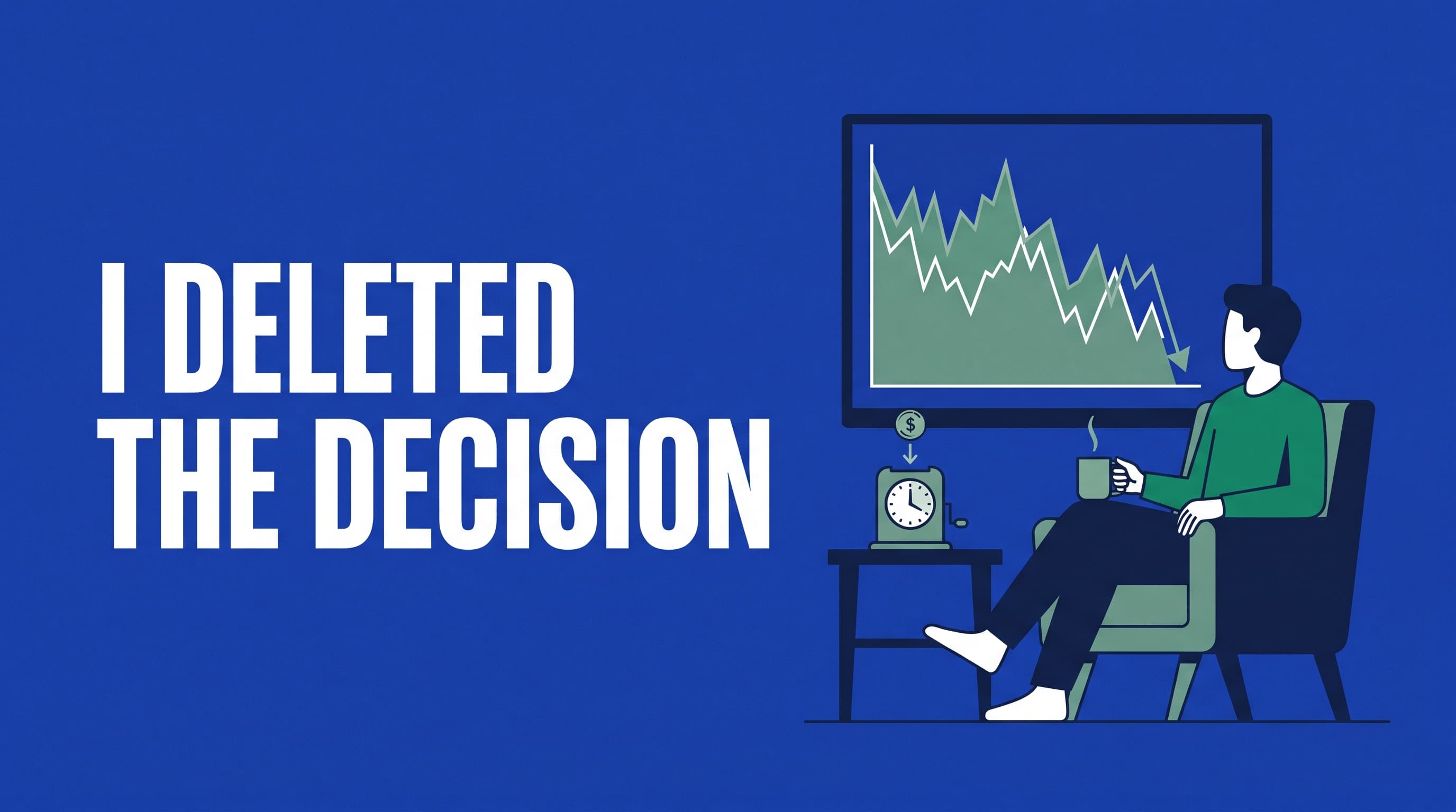 When the Market Drops, I Do Nothing. Not Because I'm Disciplined — Because I Deleted the Decision.