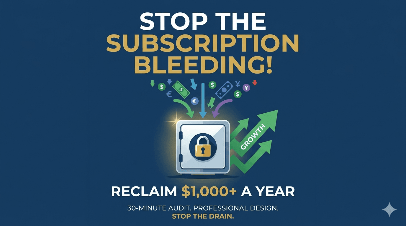 Subscription Creep Audit: Find $1,600/Year in Hidden Charges