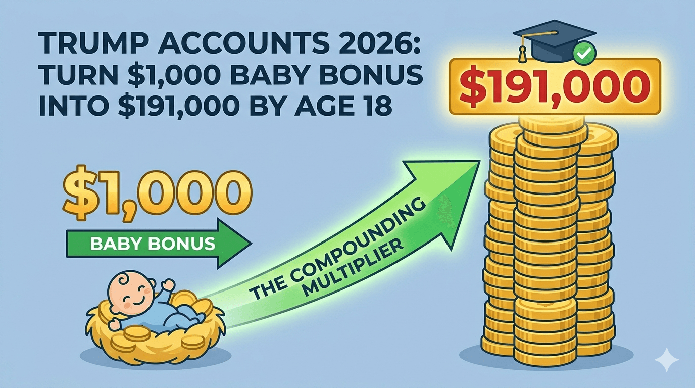 Trump Accounts 2026: Turn the $1,000 Baby Bonus Into $191,000 by Age 18